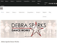 Tablet Screenshot of debrasparksdanceworks.com